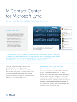 MiContact Center for Microsoft Lync
