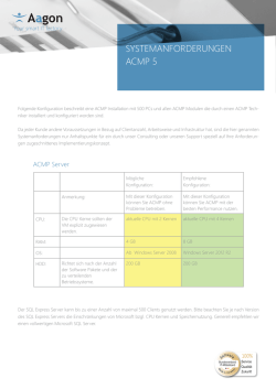 Systemanforderungen ACMP 5