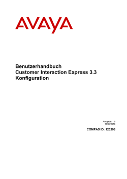 Benutzerhandbuch CIE 3.3 Konfiguration