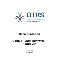 Documentation OTRS 4 - Administrator- Handbuch