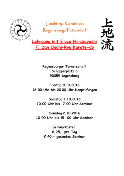 Karate-Lehrgang mit Bruce Hirabayashi 7.Dan - KI-SHIN