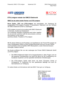 ETS-Lindgren wieder bei EMCO Elektronik