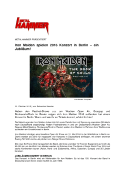 Iron Maiden spielen 2016 Konzert in Berlin – ein