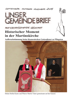 Historischer Moment in der Martinskirche