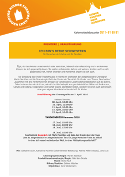ich bin`s deine schwestern - KinderTheaterHaus Hannover