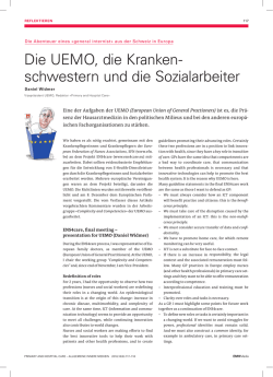 Die UEMO, die Kranken schwestern und die