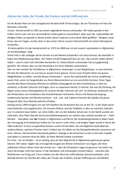 Zeichen der Liebe, der Freude, des Friedens und der