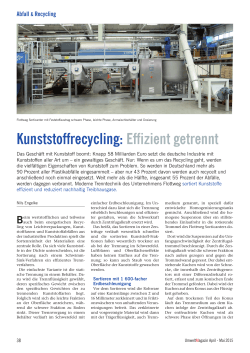 Kunststoffrecycling: Effizient getrennt
