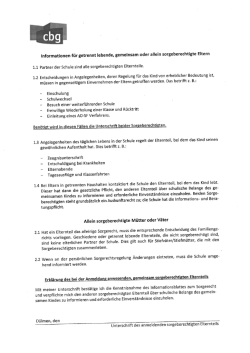 Infos f&uuml;r getrennt lebende Eltern