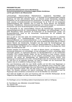 HochschulmitarbeiterInnen protestieren gegen prek&auml;re