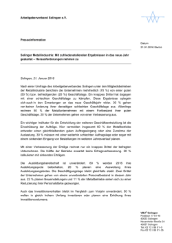 Infos - Vereinigung Bergischer Unternehmerverb&auml;nde eV