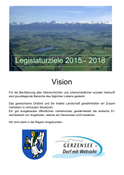 Vision Legislaturziele 2015 - 2018 e 2015 - 2018