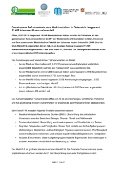 Insgesamt 11.409 InteressentInnen nahmen teil