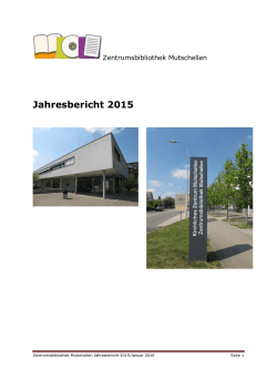 Jahresbericht 2015 - Zentrumsbibliothek Mutschellen