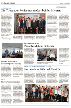 Die Thurgauer Regierung zu Gast bei der Micarna