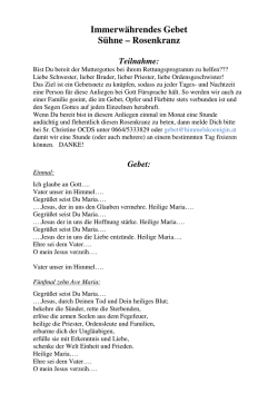 Immerw&auml;hrendes Gebet Rosenkranz