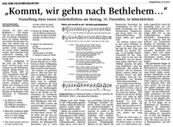 Ausgabe vom 13. Dezember 2013 - Volksmusikarchiv des Bezirks
