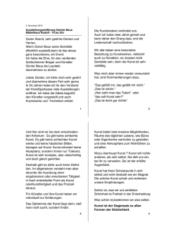 Guten Abend, sehr geehrte Damen und Herren. Wenn G&uuml;ner Baus