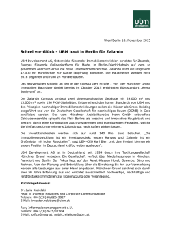 Presseaussendung "Schrei vor Glück