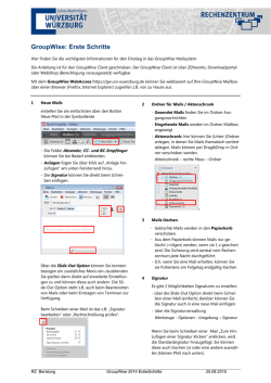 GroupWise: Erste Schritte