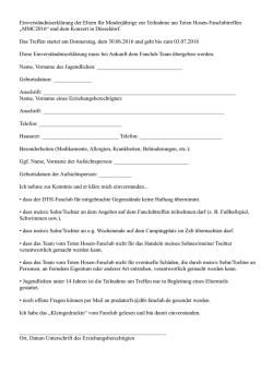 Einverständniserklärung für unter 18-jährige als PDF
