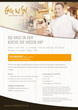 DU HAST IN DER K&Uuml;CHE DIE HOSEN AN?