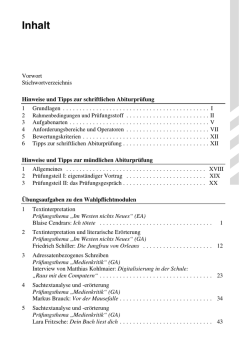 Inhalt - STARK Verlag