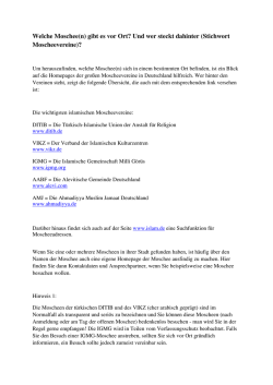 Welche Moschee(n) gibt es vor Ort? Und wer steckt dahinter