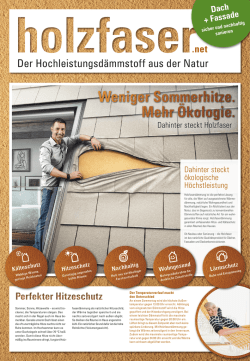 Holzfaser – der Hochleistungsdämmstoff aus der Natur