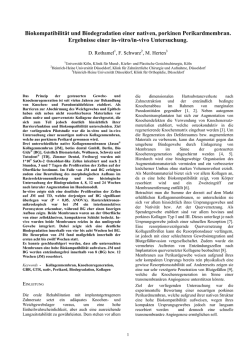 Biokompatibilität und Biodegradation einer nativen