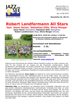 Robert Landfermann All Stars am 16.8.2015 auf