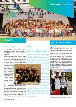 Newsletter September 2015/II - Palucca Hochschule für Tanz Dresden
