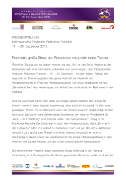 2015-11-03 Frankfurts große Show der Reitvereine verspricht tolles