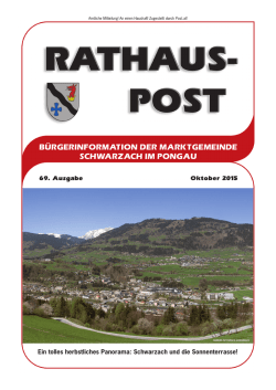 Ein tolles herbstliches Panorama: Schwarzach und die