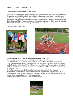 Schülerleichtathleten auf Wettkampftour Norddeutsche