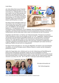 Informationen zum Kleine-Fische-Gottesdienst in
