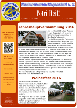 Petri Heil! - Fischereiverein Diepersdorf