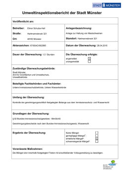 Umweltinspektion Schulze Heil - zur Homepage der Stadt Münster