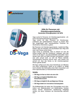 Hilfe für Personen mit Orientierungsschwäche - DS-Vega