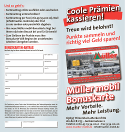 Kundenkarten-Flyer - Müller mobil GmbH