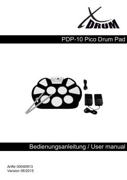 PDP-10 Pico Drum Pad Bedienungsanleitung / User manual