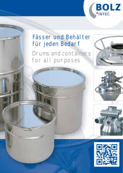 Fässer und Behälter für jeden Bedarf Drums and containers for all