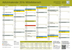 Abfuhrkalender 2016 Mittelbiberach