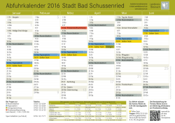 Abfuhrkalender 2016 Stadt Bad Schussenried
