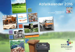 Abfallkalender 2016 - Landkreis Main