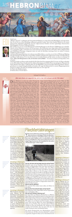 Hebronbl&auml;tter, Ausgabe 2/2015 - Berichtsblatt des Diakonissen