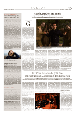 Husch, zur&uuml;ck ins Buch! KULTUR