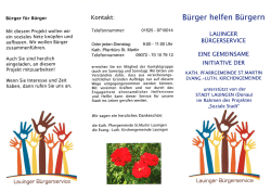 Bürger helfen Bürgern - Stadt Lauingen (Donau)