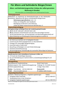 Für ältere und behinderte Bürger/innen