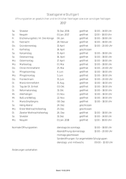 Download: &Ouml;ffnungszeiten an Feiertagen 2017